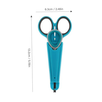 KICHOUSE Heavy Duty Stainless Steel Fishing Scissors with Grip Handles for Effortless Cutting of Braided Line for Nuts and Poultry Includes Protective Case Blue