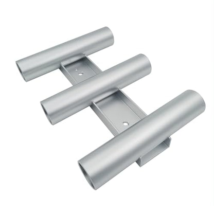 ISURE MARINE Aluminum Fishing Boat Rod Holder, 3 Link Tube Aluminum Rod Rack, Wall-Mounted Fishing Rod Holders ,Tubes Linked Fishing Rod Rack for Garage Boats & Yacht