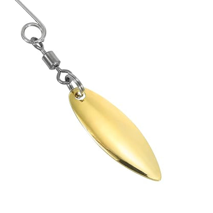 PATIKIL Fishing Lure Blades Willowleaf Lure Making for DIY Bait - color: Golden, size: 1"x0.3"