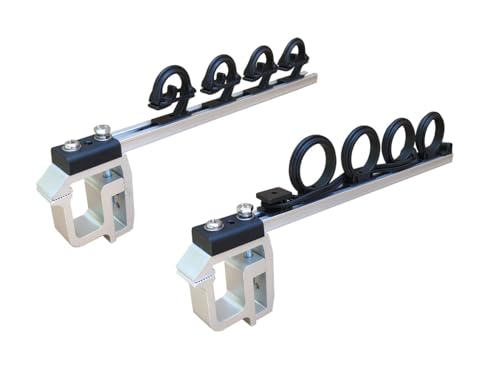 Brocraft Aluminum Truck Bed Fishing Rod Holder ¨C Clamp-On Rod Holder & Rod Carrier for Pickup Truck - style: Truck Bed Rod Storage System - 4 Rods