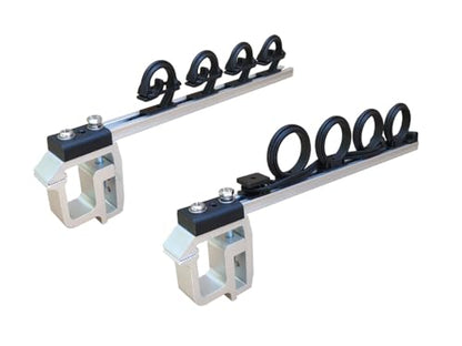 Brocraft Aluminum Truck Bed Fishing Rod Holder ¨C Clamp-On Rod Holder & Rod Carrier for Pickup Truck - style: Truck Bed Rod Storage System - 4 Rods