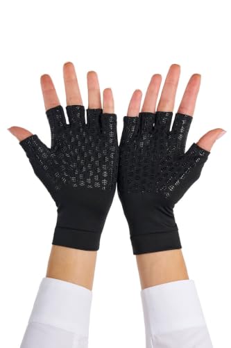 Coolibar Fingerless UV Sun Gloves - UPF 50+ Sun Protection - Ouray - color: Black, size: X-Large