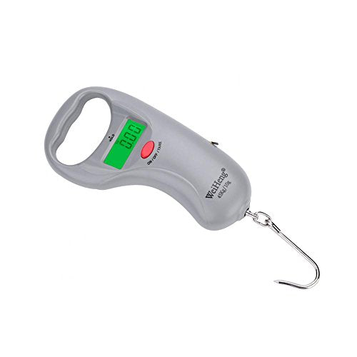Fish Scale Digital Weight, LCD Display Portable Electric Fishing Hanging Scale 45kg with Tapeline Fishing