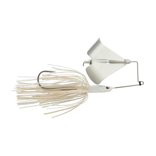 Berkley Skirted Riveter Fishing Buzzbaits - color: White + Silver, size: 1/4 oz