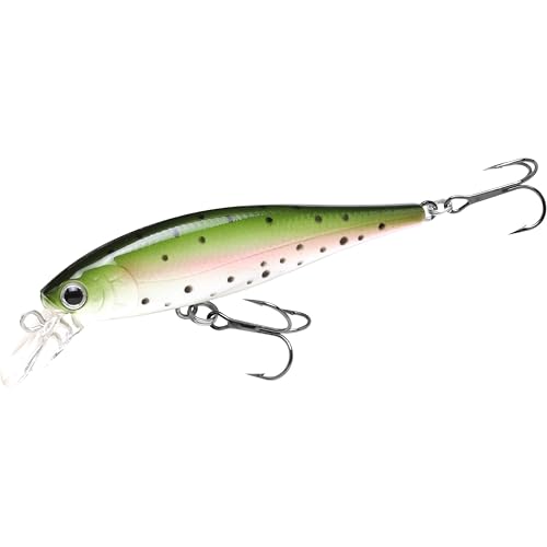 LUCKY CRAFT Pointer 78SP Fishing Lures, 3” Jerkbait Freshwater Bass & Trout Lures, Suspending 4ft–5ft Depth, Jerkbait with Walk-the-Dog Action, Precision Bass Fishing Gear and Accessories - color: 056 Rainbow Trout, size: PT65