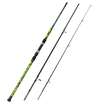 Sougayilang Surf Spinning Fishing Rod Carbon Travel Surf Rod M/MH 3 Piece Spinning Fishing Rod 9'/10'/11'/12' - color: green, size: 10ft-Spinning-3Pc-MH