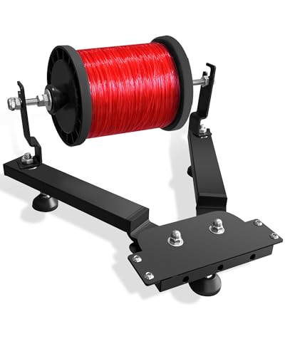 Fishing Line Spooler for Large Spools, Commercial Fishing Line Spooler Reel Winder Spooling with Adjustable Tension, Fishing Gears Gifts for Father Fit for Filler and Bulk Spools Portable