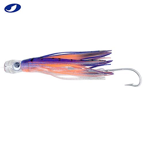 OCEAN CAT Saltwater Trolling Lure for Marlin Tuna Mahi Dolphin Durado Wahoo Trolling Lures Free Mesh Bag Offshore Big Game Lures - color: 6 in - Crystal Head - 6pcs