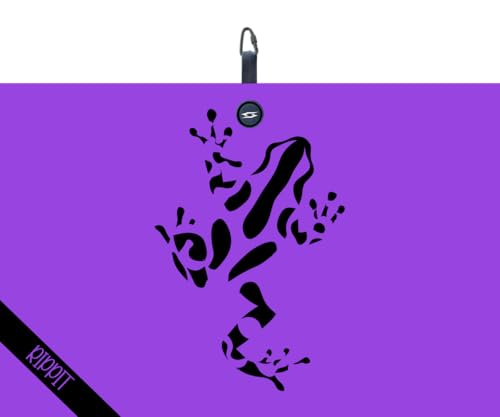 Rippit Magnetic Waffle Golf Towel – Large 16"x24" Microfiber Golf Club Ball Magnet Clip to Hang on Bag Cart Strong Premium Strength Ultra Absorbent Gear Men Gift (Rippit Purple) - color: Rippit Purple