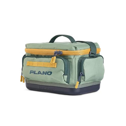 Plano Weekend 3500 Tackle Bag, Cutting-Edge Fishing Tackle Bag, Molded Waterproof Base, Spacious Storage, Die Cut Tool Sleeves, Daisy Chain Attachment Points - color: Moss, style: 3500 Tackle Case