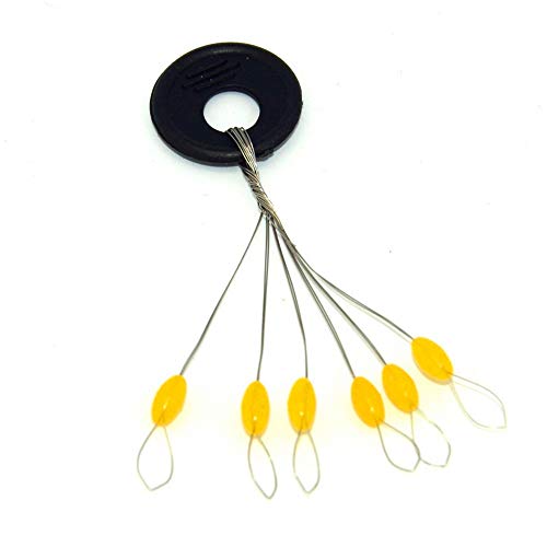 6 in 1 Fishing Bobber Stopper,Soft Silicone Float Sinker Stops,100Pcs Cylinder,Oval Float Stop Stoppers… - color: Orange-Oval, size: Medium