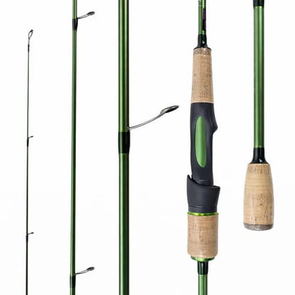 Eupheng Windshadow Ultralight Fishing Rod and Reel Combo, 2-Piece Carbon Fiber Spinning Rod & 9+1 BB Spinning Reel Combo, Sensitive Trout Crappie Fishing Set, 20LBS Drag, 6'0" / 6'6" - size: 6'0'' Rod&Reel