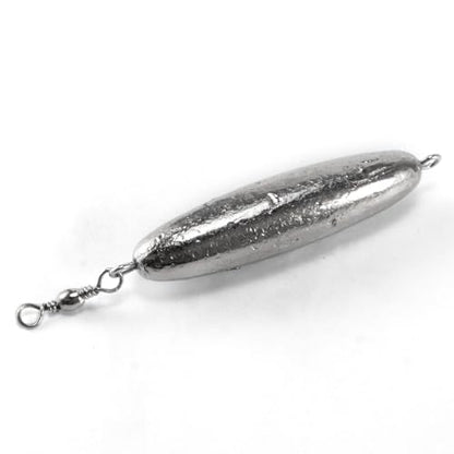 Dr.Fish 10 Pack in-line Trolling Sinkers with Swivel Torpedo Weight Lead Fishing Sinkers Double Ring Saltwater Freshwater Salmon Walleye Trolling - size: 3/8oz-10 Pack