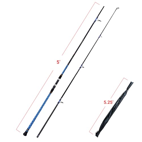 Fiblink Surf Spinning Fishing Rod Carbon Travel Surf Rod 2 Piece/3 Piece/4 Piece Spinning Fishing Rod 9'/10'/11'/12'/15' - style: 2pc 10ft---spinning