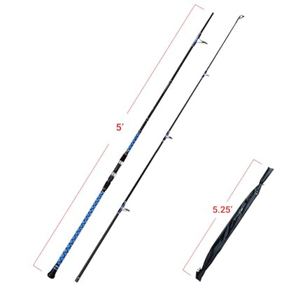 Fiblink Surf Spinning Fishing Rod Carbon Travel Surf Rod 2 Piece/3 Piece/4 Piece Spinning Fishing Rod 9'/10'/11'/12'/15' - style: 2pc 10ft---spinning