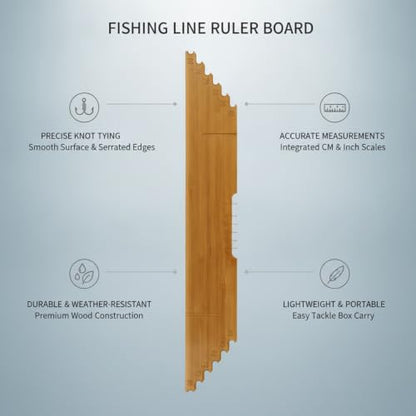 Fishing Line Ruler Board, Carbon Fiber Knot Tying and Line Management Tool, Portable Measuring Station (1 PC) - size: 25.59 x 3.35 x 1.57 in