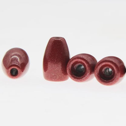 10 Pack Tungsten Weights, Bullet Weights for Bass Fishing Tungsten Worm Weights Fishing Weights Sinkers for Texas Rig and Carolina Rig - color: Red