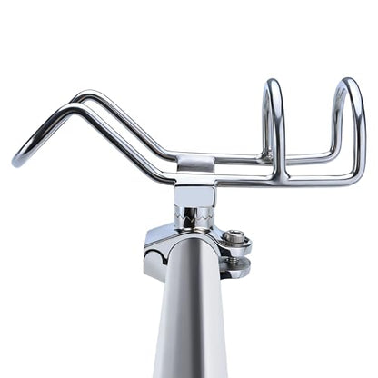 YANYUCB Fishing Rod Holders,316 Stainless Steel Adjustable Boat Rod Holders, 360°Rotatable Rail Mount Rod Holder,Fits 1",1-1/4" Rail,Heavy-Duty Rod Holder for Fishing Boats, Yachts(2-Pack)