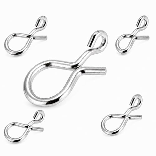 Fly Fishing Snaps 100pcs - Stainless Steel Quick Change Fly Clips, No Knot Fly Fishing Snap Connectors for Trout Flies, Jigs, Hooks, Tippet Leader and Lightweight Lures - size: L- 3.8X9.0mm