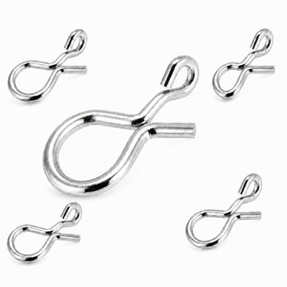 Fly Fishing Snaps 100pcs - Stainless Steel Quick Change Fly Clips, No Knot Fly Fishing Snap Connectors for Trout Flies, Jigs, Hooks, Tippet Leader and Lightweight Lures - size: XL- 4.9X11.0mm