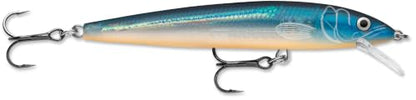 Rapala Husky Jerk Jerkbait – Suspending Hard Bait | Bass Walleye and Pike Fishing Lure, Twitch and Pause Action - color: Blue Ghost, size: Body Length: 3-1/8"