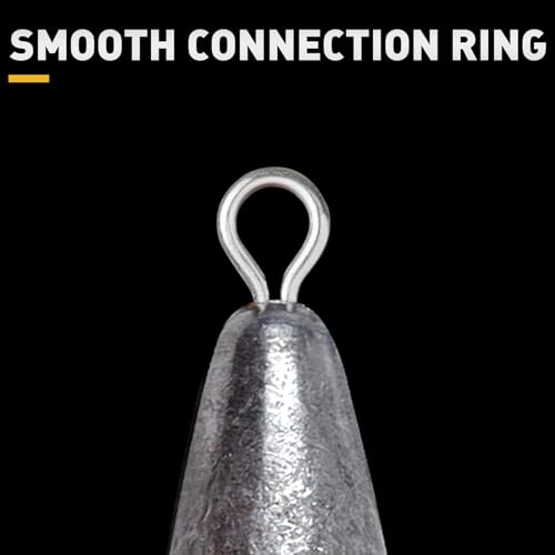 Through Wire Inline Torpedo Sinkers, Lead Double Ringed One Piece Wire Saltwater Fishing Torpedo Weights for Bottom Surf Fishing 1oz, 2oz, 3oz, 4oz, 5oz - size: 1 OZ, 8 PCs, style: A - Dual Ringed Torpedo