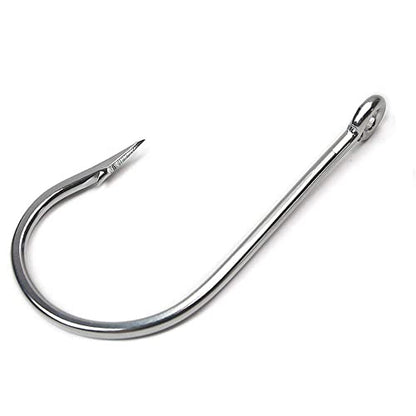 Saltwater Tuna Hooks– Stainless Steel Forged Ringed Extra Strong Big Game Fishing Hook for Giant Shark Salmon, Size 2/0-13/0 - size: 6/0#-5pcs