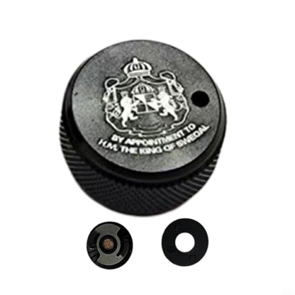Fit for Abu Garcia Fishing Reel Brake Knob, Mechanical Spool Control Knob, Aluminum Alloy Spool Control with Internal Sound Kit Fit for 3 3.5 4 P5 Series, Fishing Reel Replacement Parts(Black)