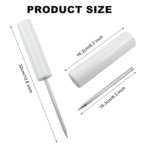 Murtenze Fishing Rod Holder, Reinforced PVC Fishing Pole Holders Ground Free Alarm Bells, Support Stand for Bank Fishing/Beach Anglers - color: White