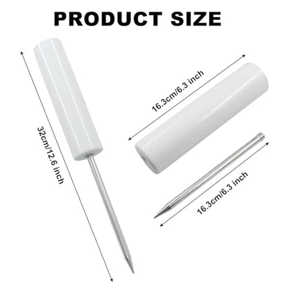 Murtenze Fishing Rod Holder, Reinforced PVC Fishing Pole Holders Ground Free Alarm Bells, Support Stand for Bank Fishing/Beach Anglers - color: White