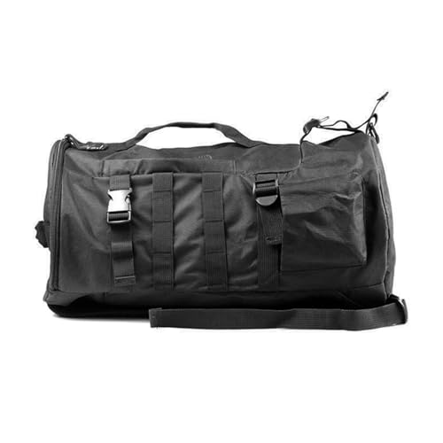 HURRISE Fishing Tackle Bag, Multifunctional Large Capacity Fishing Backpack Outdoor Travel Camping Fishing Rod Reel Tackle Bag Shoulder Bag Luggage Bag (Black) - color: Black