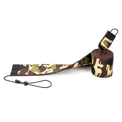 Neoprene Camo Fishing Rod Sleeves,Fishing Pole Sleeves,Fishing Rod Socks | UV Resistance,Puncture Resistant, Protect Casting, Spinning, Trolling Fishing Rods, Storage, tangled-free,75in,68in,60in - color: Green camo, size: 60"