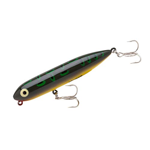 Heddon Zara Spook Topwater Fishing Lure - Legendary Walk-The-Dog Lure - color: Bullfrog, style: Zara Puppy (1/4 Oz)