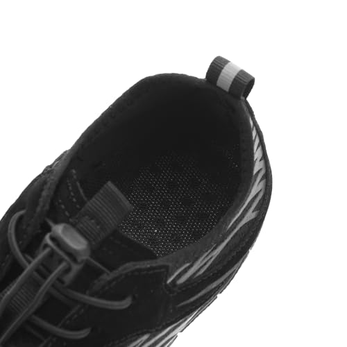 UBFEN Water Shoes for Men Women Quick Dry Swim Aqua Socks | Lightweight Barefoot-style Fit, Rubber Sole, Hiking, Fishing, Kayaking, Beach, Pool, Boating, Diving And Water-to-land Wear - color: H Black/Grey, size: 11 Women/9.5 Men