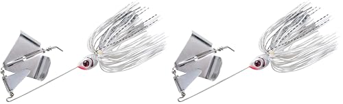Booyah Buzz Buzzbait Bass Fishing Lure - color: Snow White Shad, size: 3/8 oz (Pack of 2)