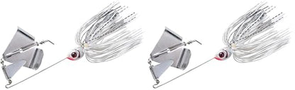 Booyah Buzz Buzzbait Bass Fishing Lure - color: Snow White Shad, size: 3/8 oz (Pack of 2)