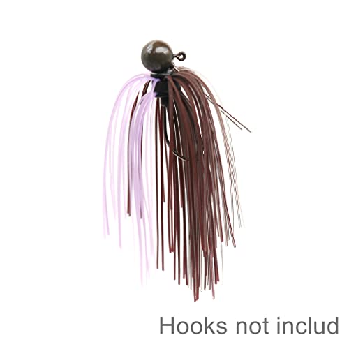 Silicone Jig Skirts Material Squid Rubber Jig Head Lures Spinnerbaits Buzzbaits Fly Fishing Material Crystal Flash bass jig Skirts Replacement Fishing DIY Accessory - color: 12 pcs Silicone Rubber