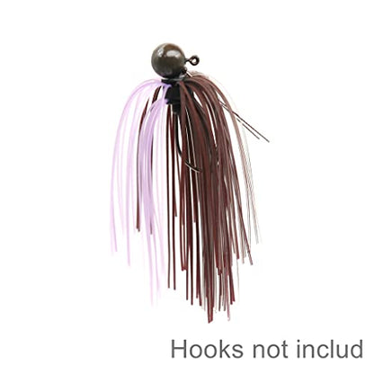 Silicone Jig Skirts Material Squid Rubber Jig Head Lures Spinnerbaits Buzzbaits Fly Fishing Material Crystal Flash bass jig Skirts Replacement Fishing DIY Accessory - color: 12 pcs Silicone Rubber