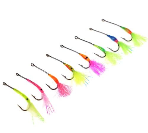 Pack of 8#8 Epoxy Body Egg Fly Artificial Glo Bug Salmon Fish Roe Bait Slowly Sinking Trout Bass Panfish Fishing Lures