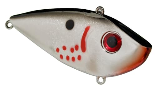 Strike King Red Eyed Shad Fishing Lure - color: Bleeding Chrome Black Back, size: 0.5 ounce