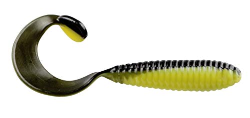 Bobby Garland Hyper Grub Curly-Tail Swim-Bait Crappie Fishing Lure, 2 Inches, Pack of 18 - color: Lights Out