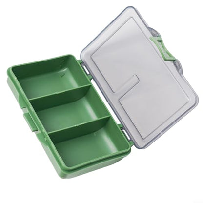 Fishing Tackle Box for Carp Fishing, Small Bait Storage Container with 1-8 Compartments, PP Polymer Lure Organizer and Rig Case, Green(C) - size: C