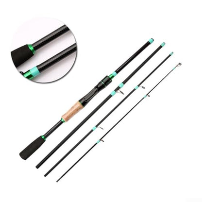 Spin & Casting Rods, Strong Carbon&Glass Composite Fishing Rod with Stainless Steel Line Guides for Bass, Trout, Panfish, Catfish(POLISHED SPIN 1.65M)