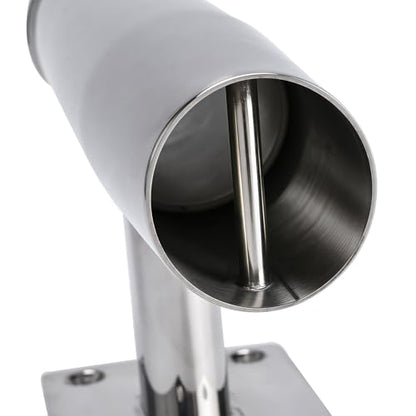 YaeMarine 2/4Pcs Tournament Style Stainless Steel Wall /Transom Mount Rod Holders for Marine Boat - style: 20 Degree-2pcs