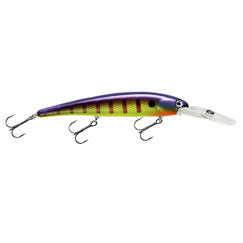 Bandit Lures 4 3/4-Inch Slender Minnow Jerkbait Trolls Up to 27 Feet Deep, Universal Color Patterns, 1 Piece - color: Viral Perch, size: 4 3/4", 5/8 oz