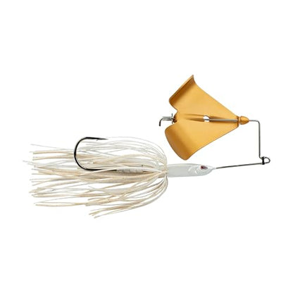 Berkley Skirted Riveter Fishing Buzzbaits - color: White + Gold, size: 3/8 oz