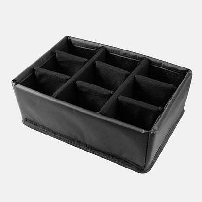 Fishing Reels Storage Case 15Inches,Heavy Duty Waterproof Fishing Wheel Protective Hard Case, Tackle Collection Holder Box, 9pcs Adjustable Shockproof Dividers (Black) - color: Black
