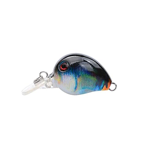 9Pcs 3.3CM/2G Fishing CrankBait Lures – Single Hook Wobbler Baits with Floating Design for Freshwater Bass Trout