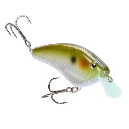 Strike King Hardliner Fishing Lure, Flat Sided Crankbait, Circuit Board Lip, Extra Tight Wobble, Size 4 Treble Hooks - color: Ghost Herring