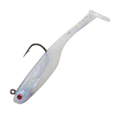 Strike King Homing Minnow Fishing Lure, Pre-Rigged Soft Plastic Swimbait, 3-Pack - color: Pearl, size: 3"